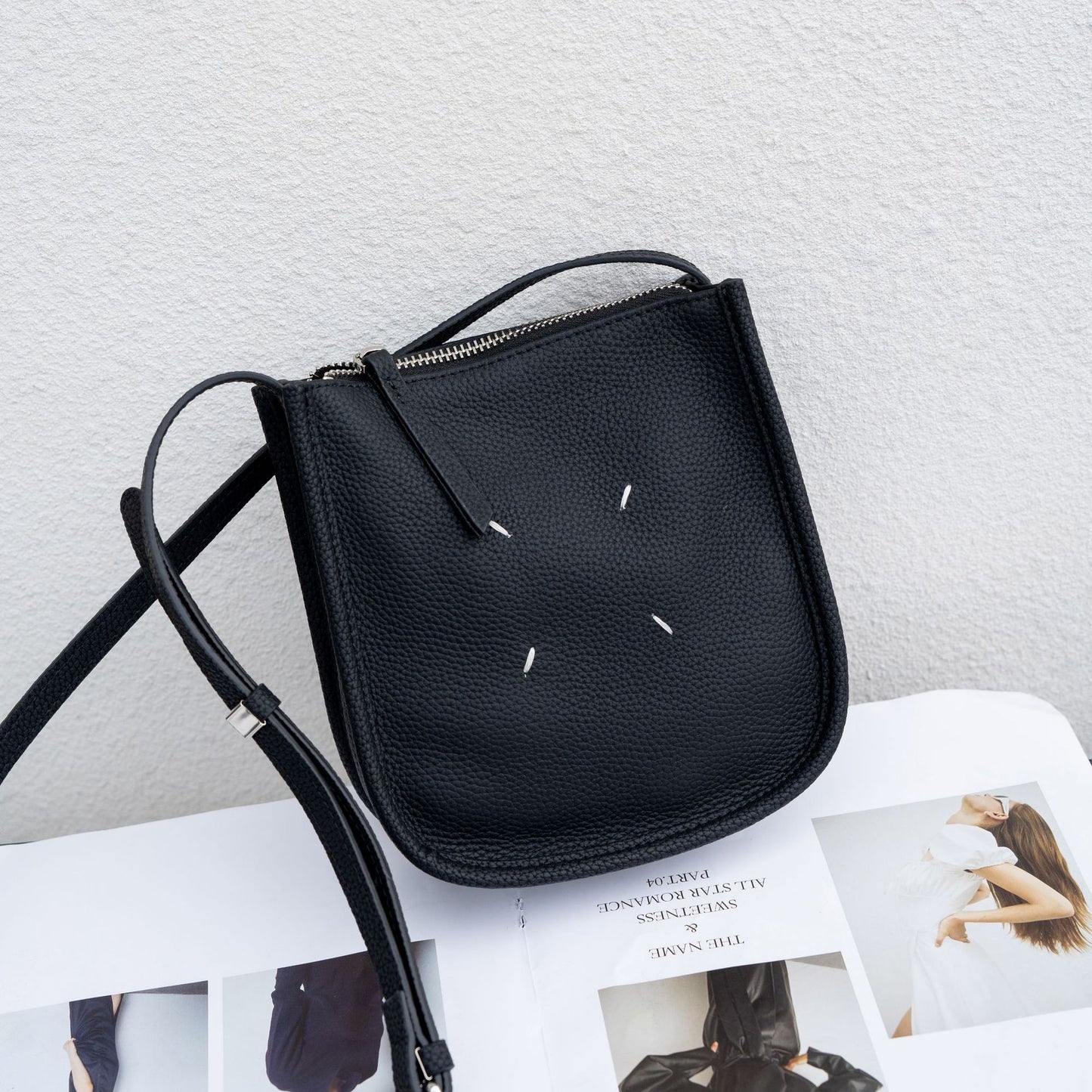 Women's First Layer Leather Simple Genuine Practical Phone Bags