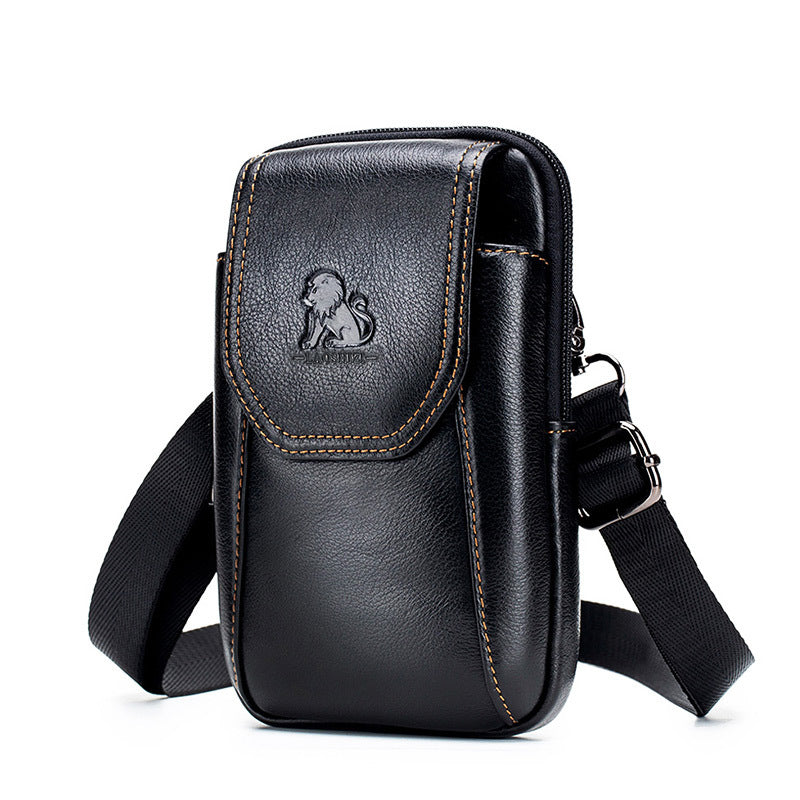 Men's Old Lion Leather Cowhide First Layer Men's Waist Packs