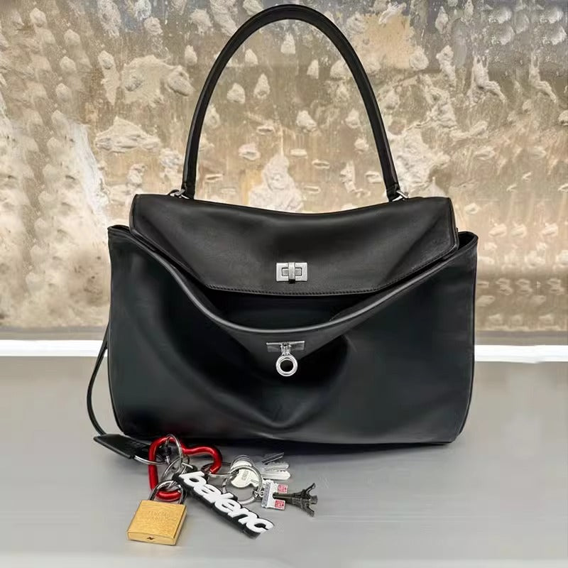 Women's Genuine Leather High-grade Underarm Commuter Kelly Tote Bags