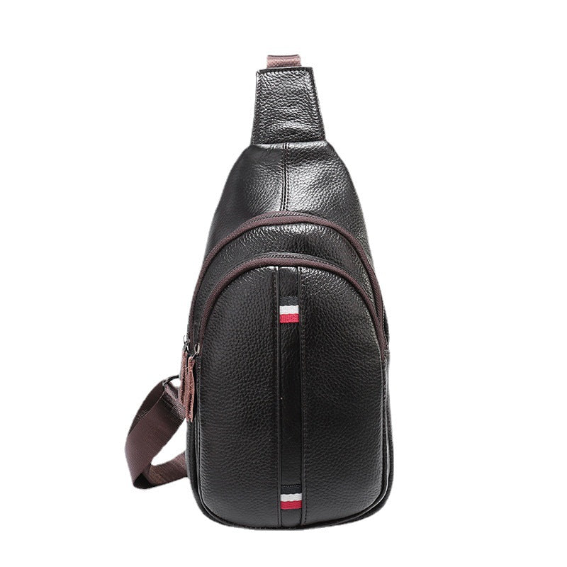 Men's Stylish Versatile Cattle Leather Korean Men's Chest Bags