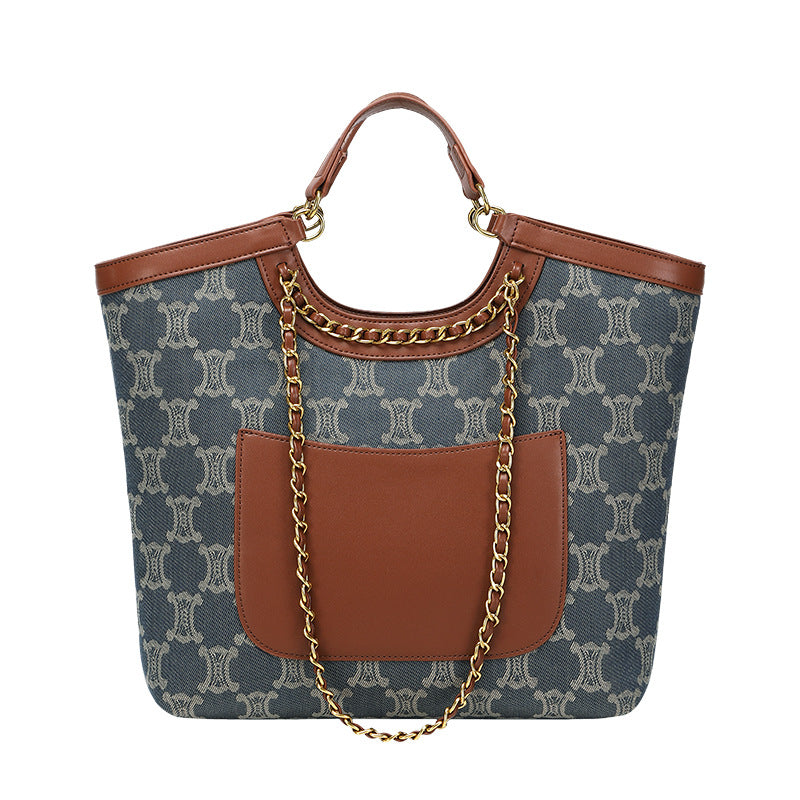 Fashion Versatile Arc Jacquard Chain Underarm Tote Bags