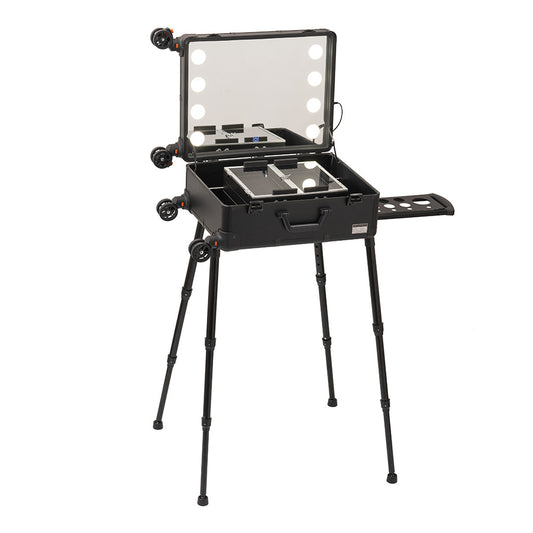 Mirror Touch Three-color Dimming Professional With Light Cosmetic Cases