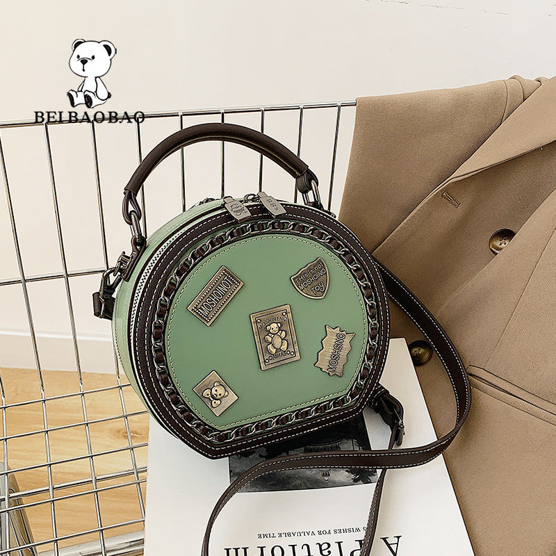 Women's Source Fashion Badge Western Style Round Crossbody Bags