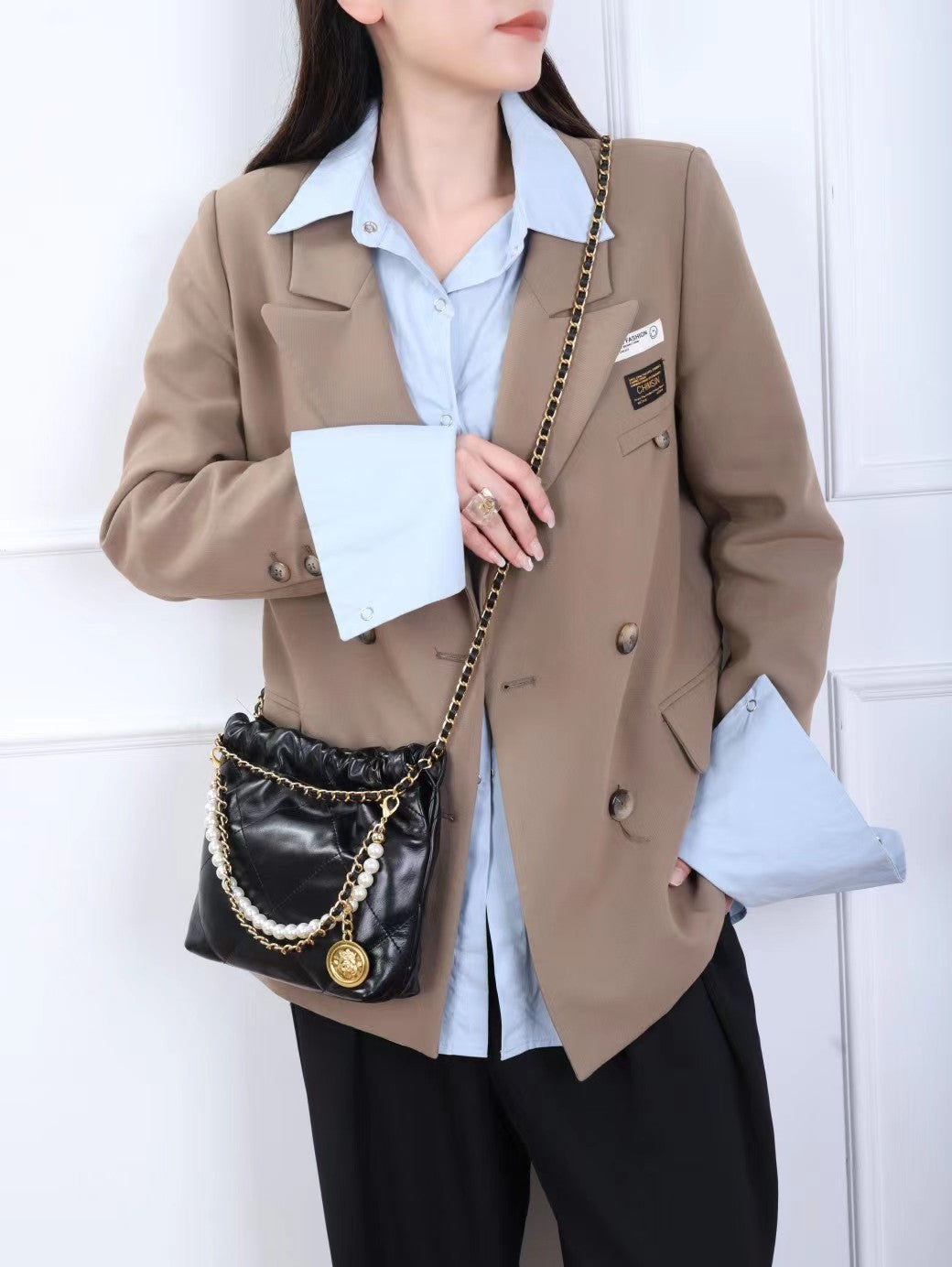 Women's Classic Style Genuine Leather Garbage High-grade Mini Shoulder Bags