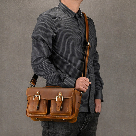 Vintage Genuine Leather Crazy Horse Mini Bags