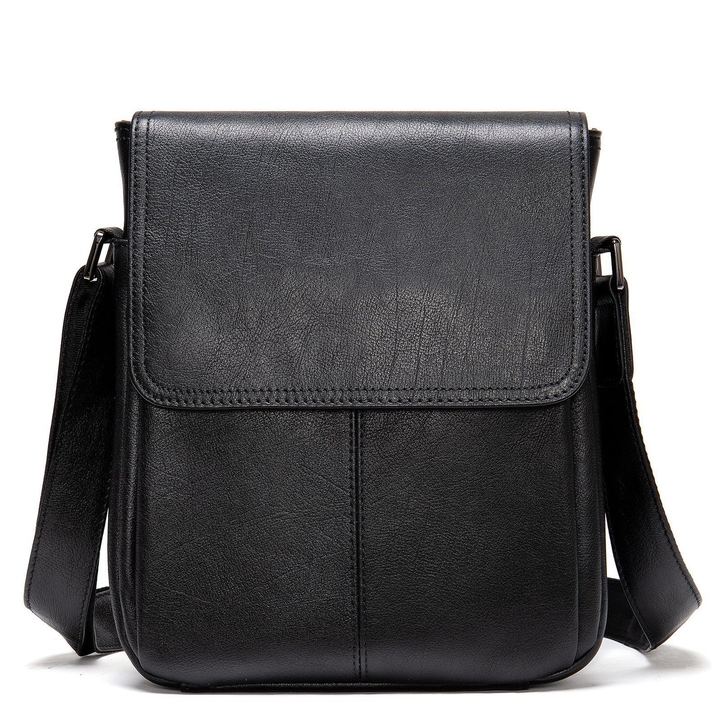 Men's Leather Magnetic Korean Style Top Layer Men's Messenger Bags