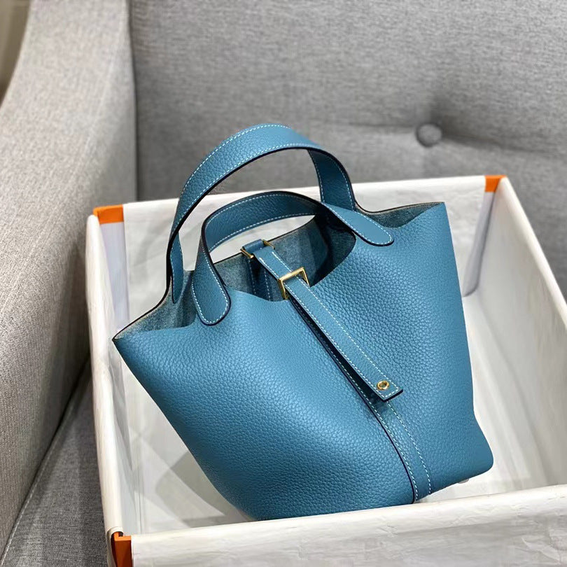 Women's First Layer Litchi Pattern Genuine Leather Bags