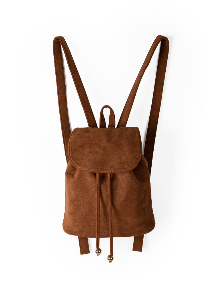 Women's Korean Style Niche Suede Retro Fashion Backpacks