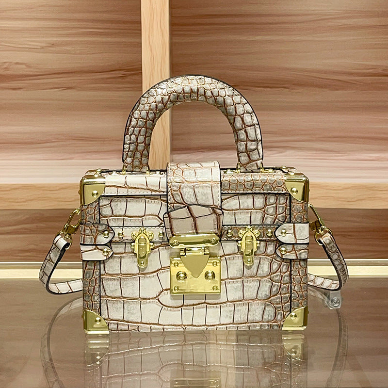 Women's High-grade Genuine Leather Snake Pattern Portable Crossbody Bags