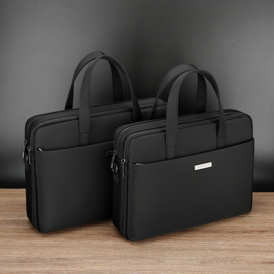 Men's Oxford Canvas Large Capacity Horizontal Business Men's Handbags