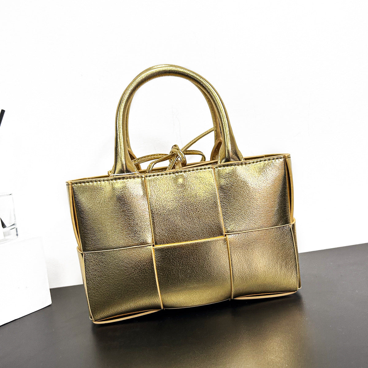 Women's Texture Big Woven Simple Fashion Large Shoulder Bags