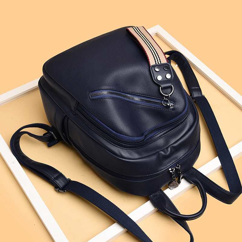 Women's Fashion Korean Style Individual Soft Leather Backpacks