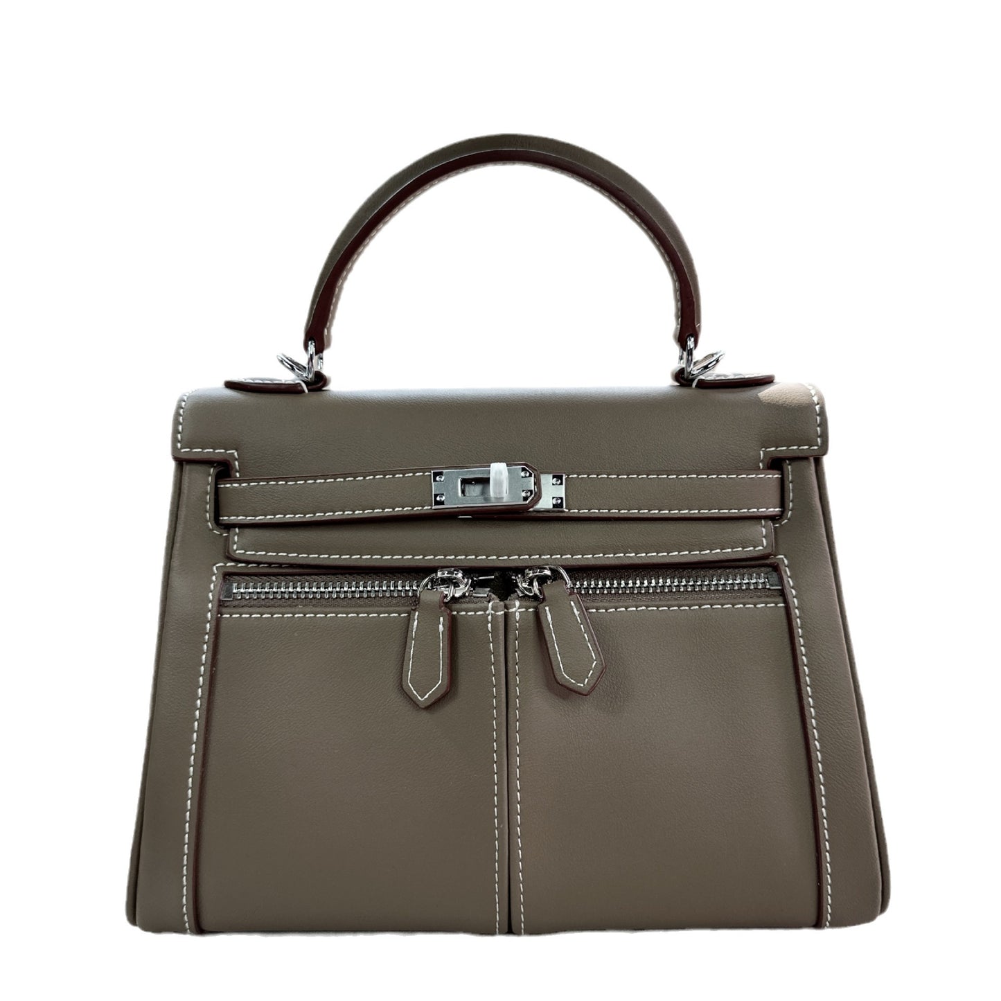Top Layer Cow Leather Wide Strap Handbags