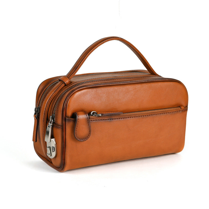Men's First Layer Vegetable Tanned Leather Tanning Men's Waist Packs