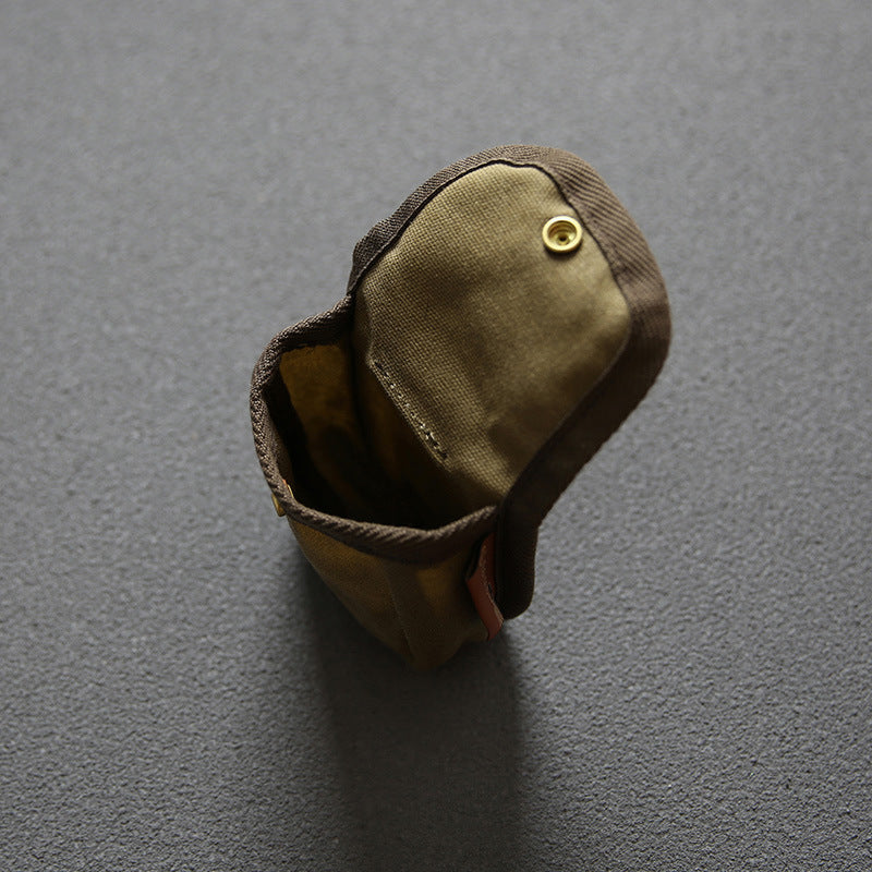 Men's Vintage Oil Wax Canvas Cigarette For Men's Waist Packs