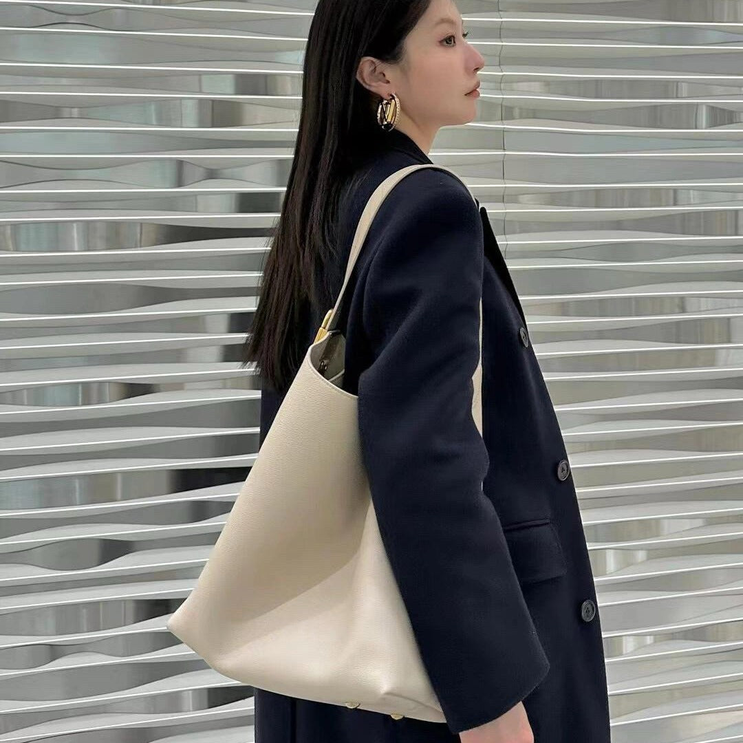 First Layer Cowhide Head Fashion Commuter Bucket Bags