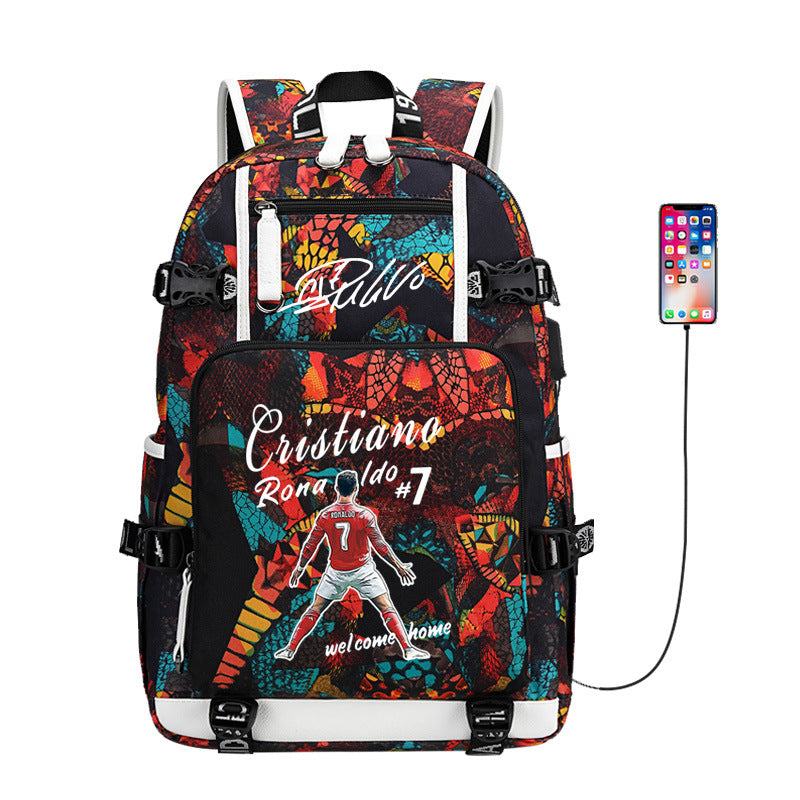 Women's & Men's & Football Star Luo Large Capacity Backpacks
