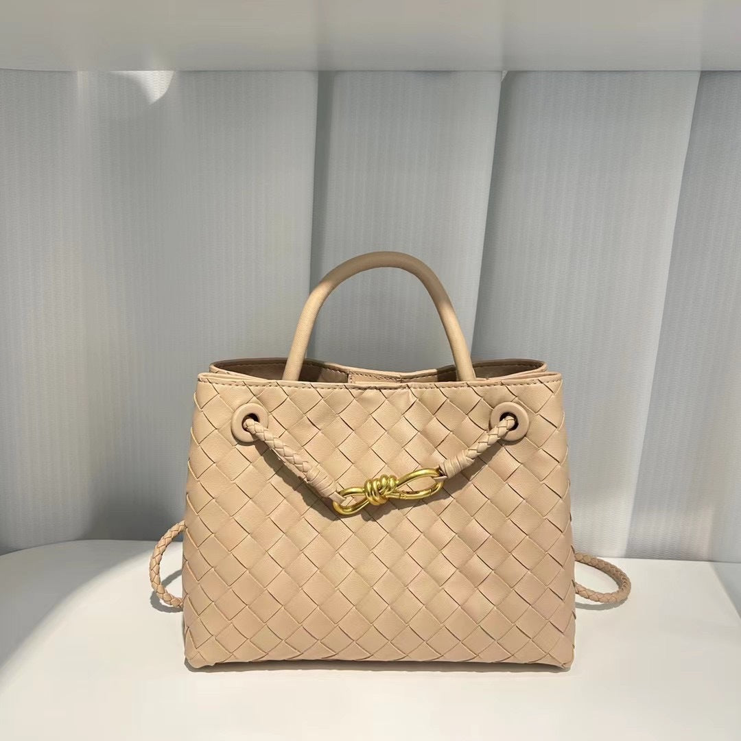 Fashion Woven Large Capacity Versatile Rhombus Tote Bags