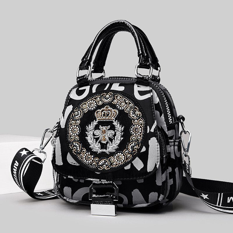 Women's Super Popular Western Style Bright Leather Backpacks