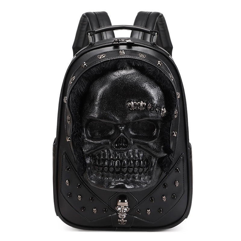 Women's & Men's & Halloween Essential Skull Hair Personality Backpacks