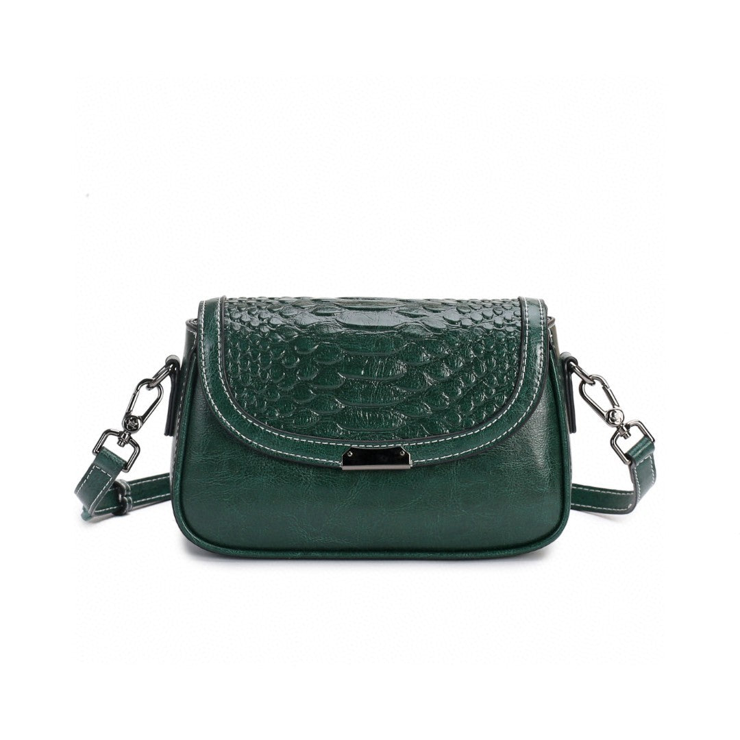 Women's Genuine Leather Crocodile Pattern Large Capacity Shoulder Bags