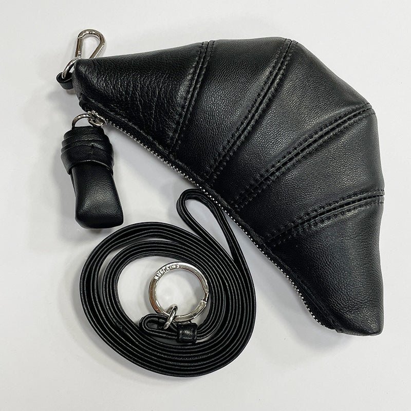 Genuine Leather Mini Croissant Pouch Dumpling Ode Armpit Bags