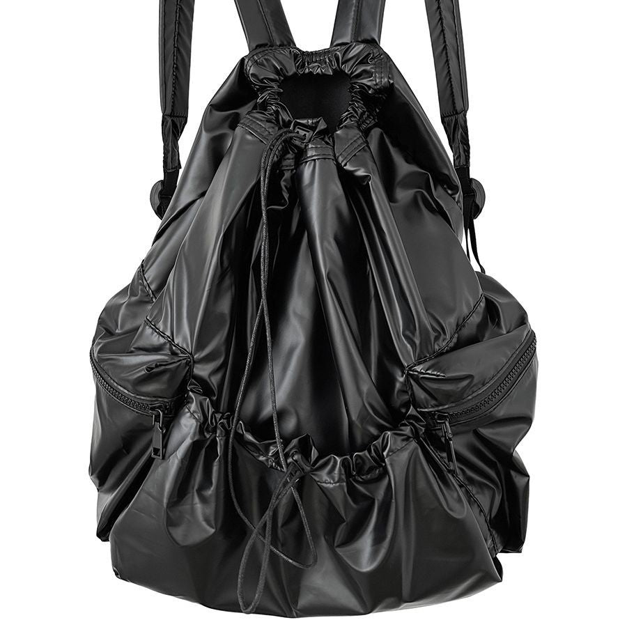 Women's Sier Lightweight Design Drawstring Ruffle Large Backpacks