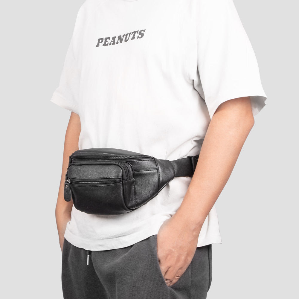 Leather Pocket Graphy Cycling Hiking Storage Men's Waist Packs