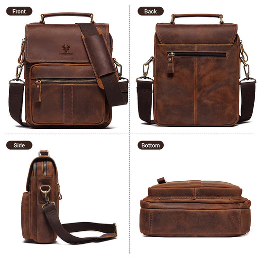 Men's Leather Vintage First Layer Cowhide Crazy Men's Messenger Bags