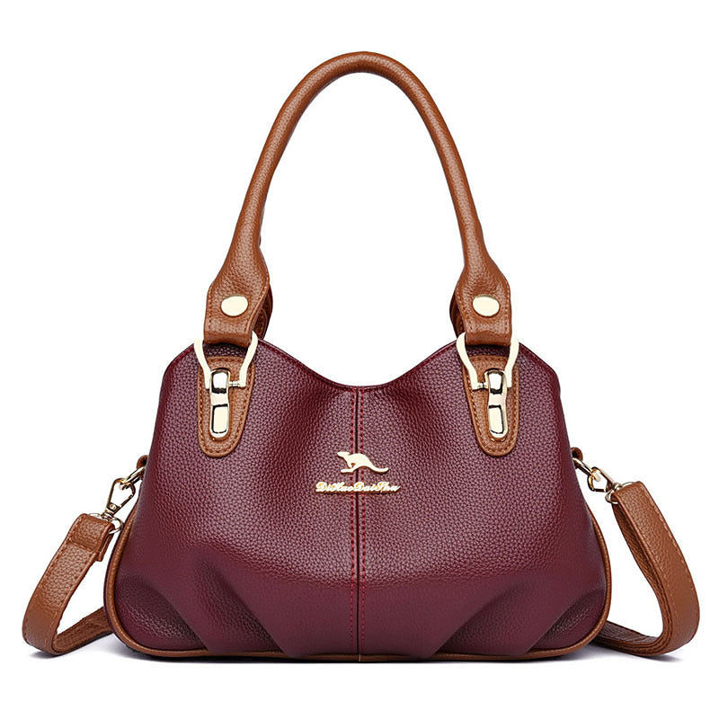 Women's Commuter Large Capacity Totes Contrast Color Handbags