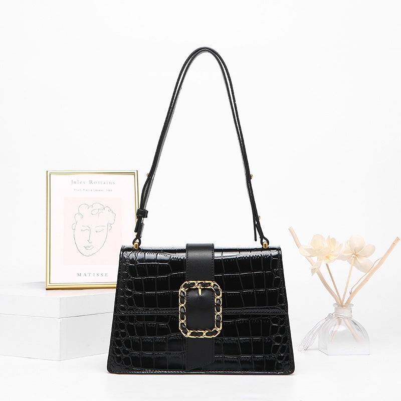 Women's High Sense One Fashion Classic Black Shoulder Bags