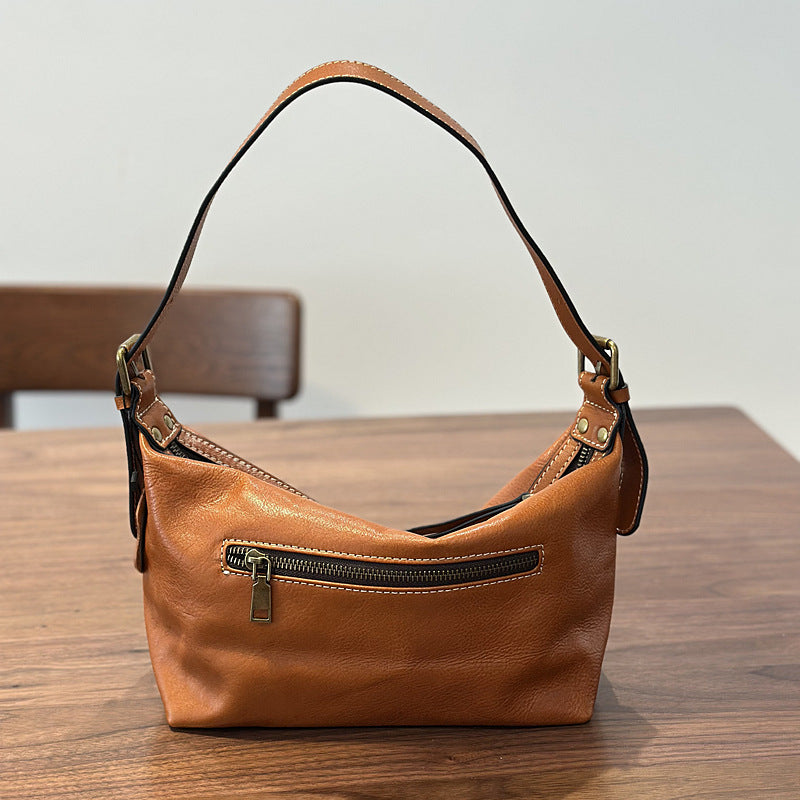 Women's Genuine Leather Vegetable Tanned Commuter Simple Bags