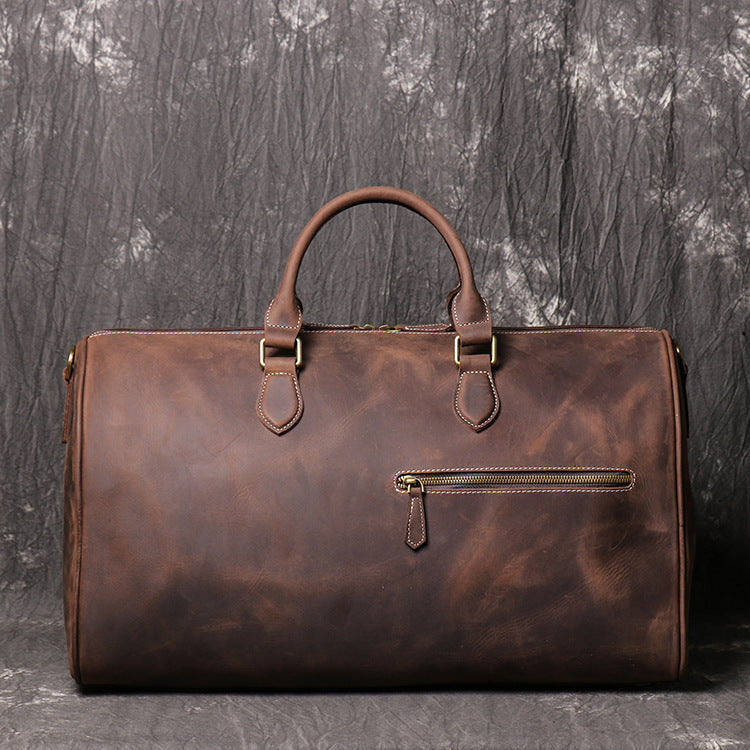 Women's & Men's & Retro Crazy Horse Leather Portable Travel Bags