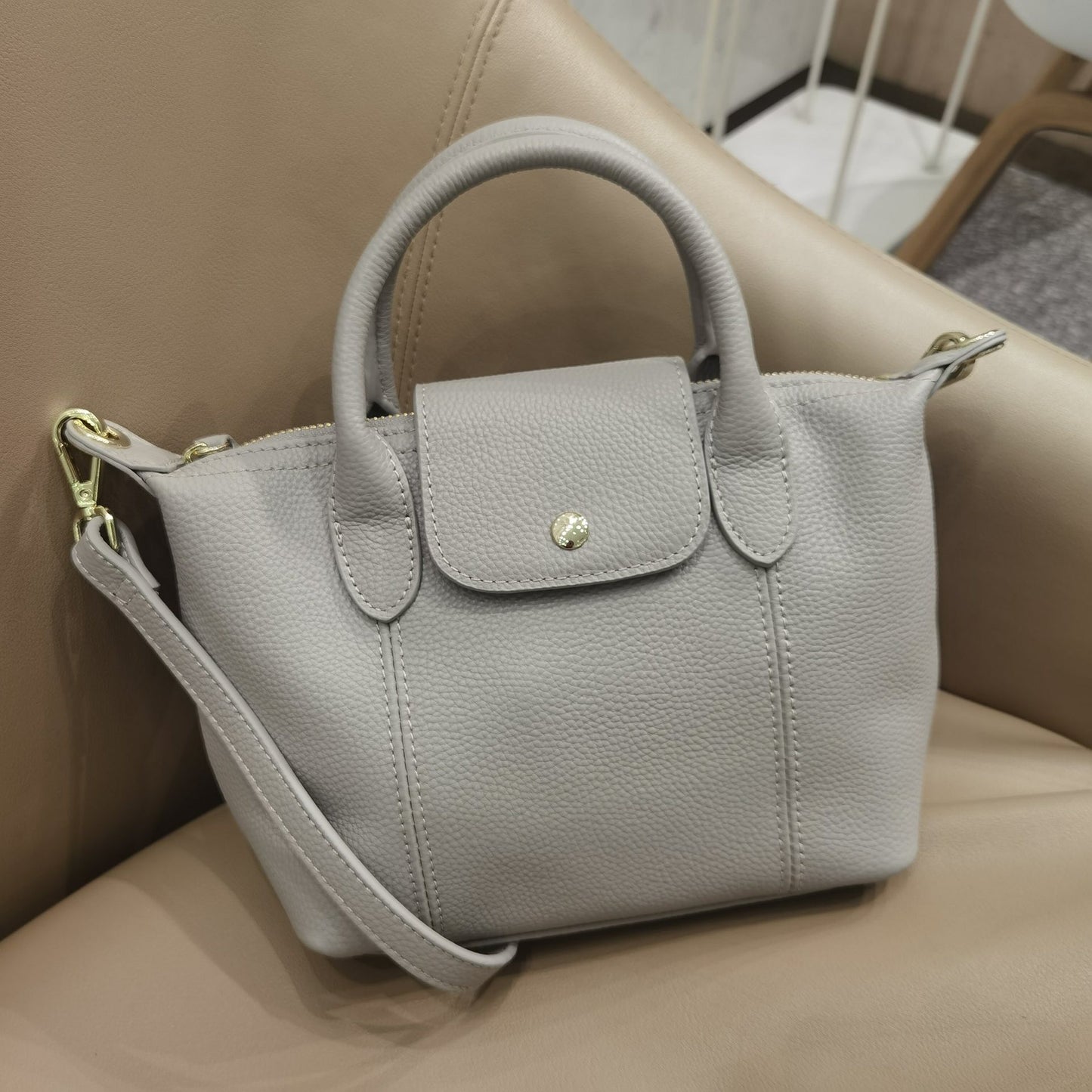 Women's Commute Soft Leather Dumpling Genuine Fashion Tote Bags