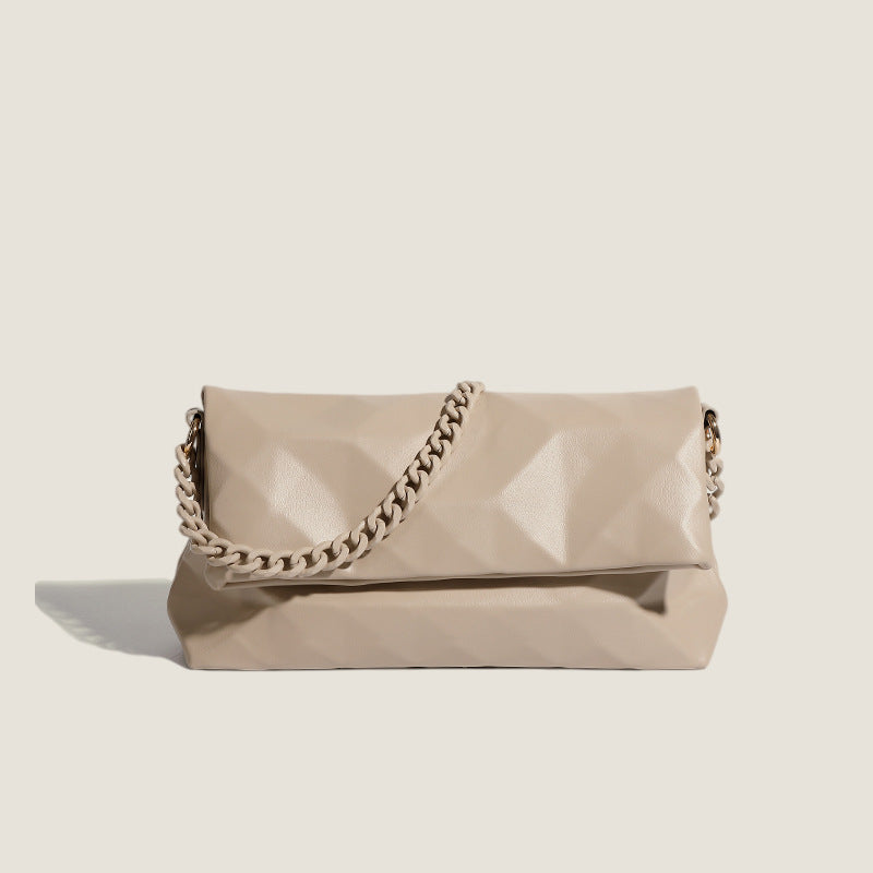 Women's Foldable Leisure Acrylic Chain Three-dimensional Diamond Tote Bags