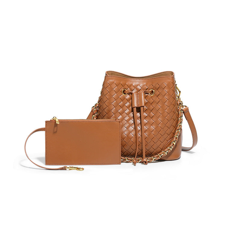 Women's Fashionable Stylish Hand-woven Textured Minority Simple Bags
