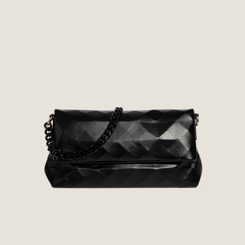 Women's Foldable Leisure Acrylic Chain Three-dimensional Diamond Tote Bags