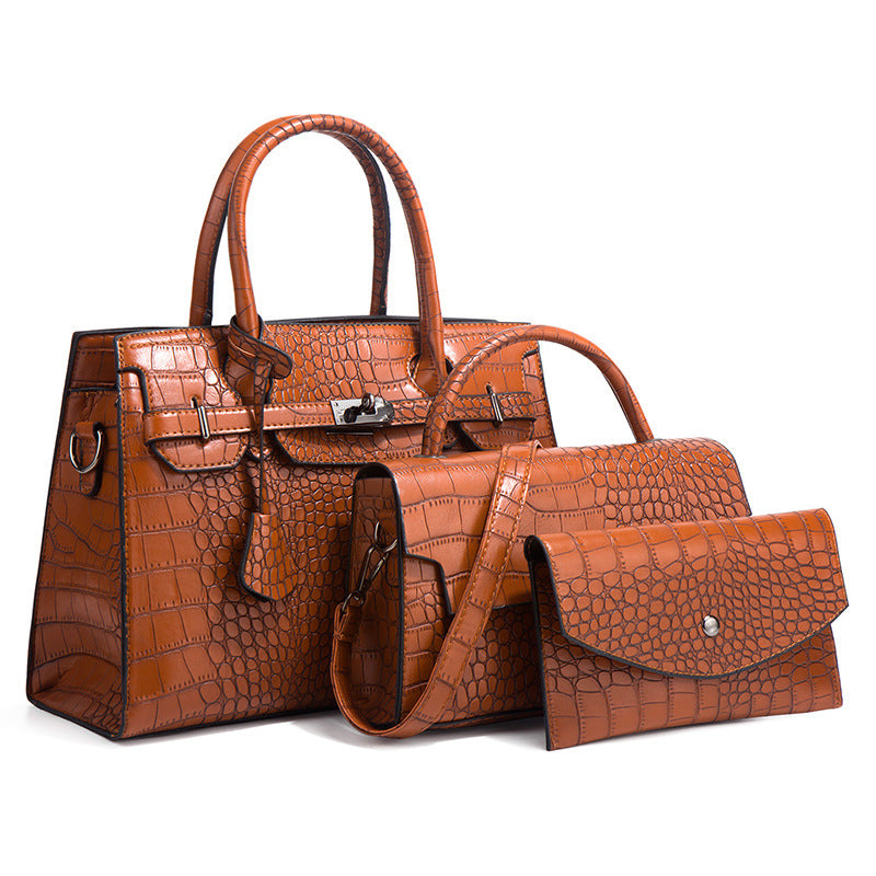 Print Fashion Trend Large Capacity Three-piece Handbags