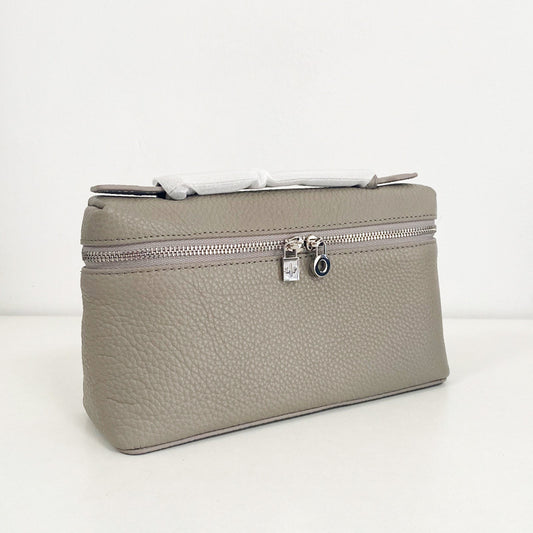 Cowhide Lunch Box Stylish Good Texture Pocket Simple Shoulder Bags