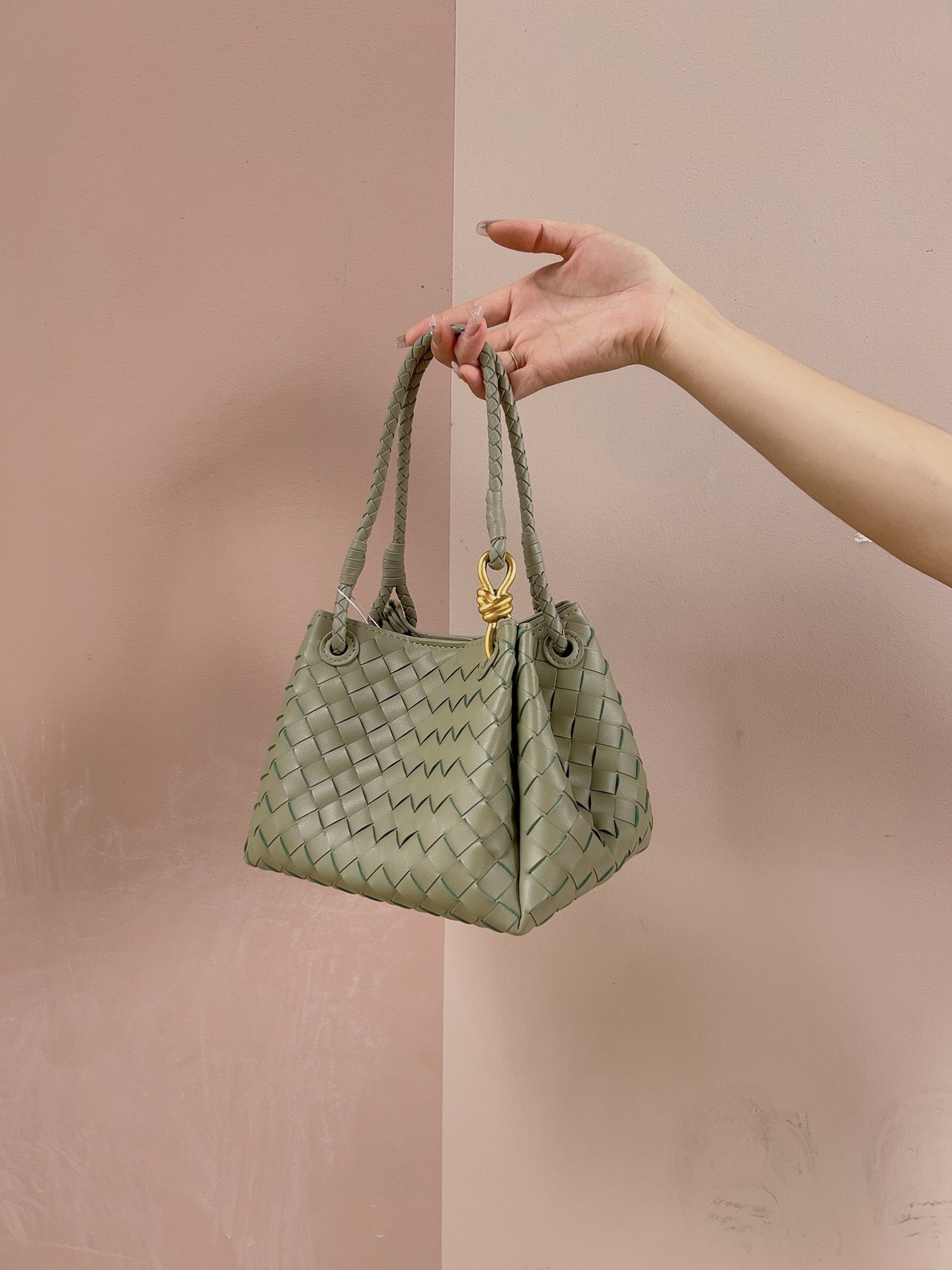 Woven Parachute Shu Portable Vegetable Basket Shoulder Bags