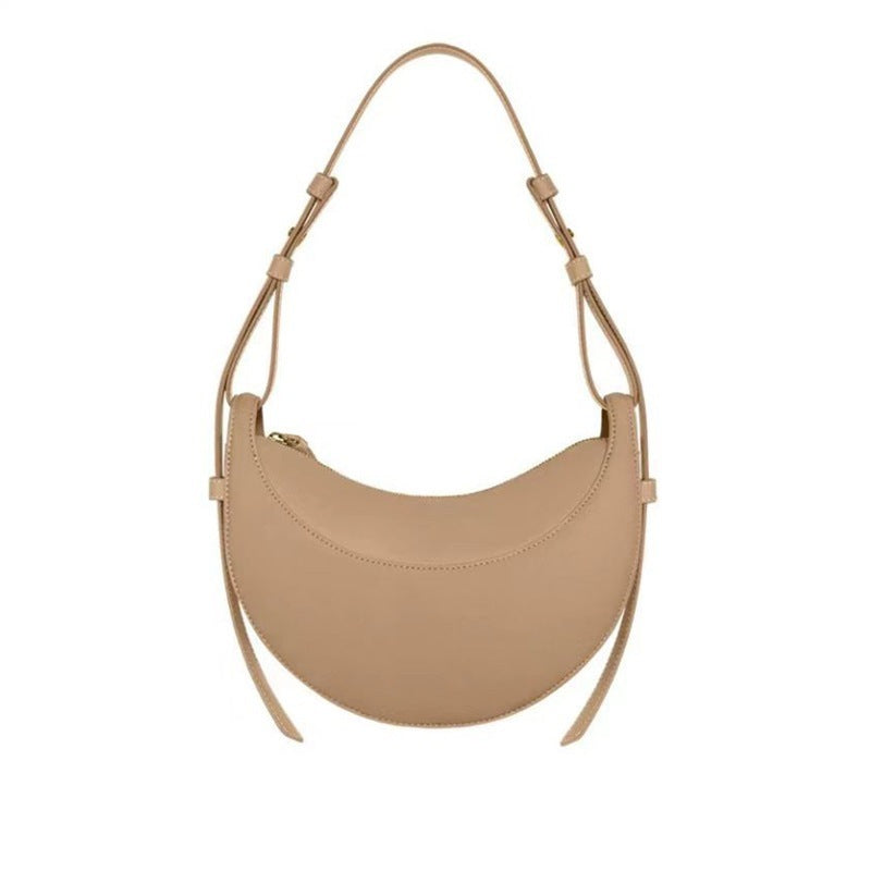 Women's French Design Advanced Texture Selenodont Leather Shoulder Bags