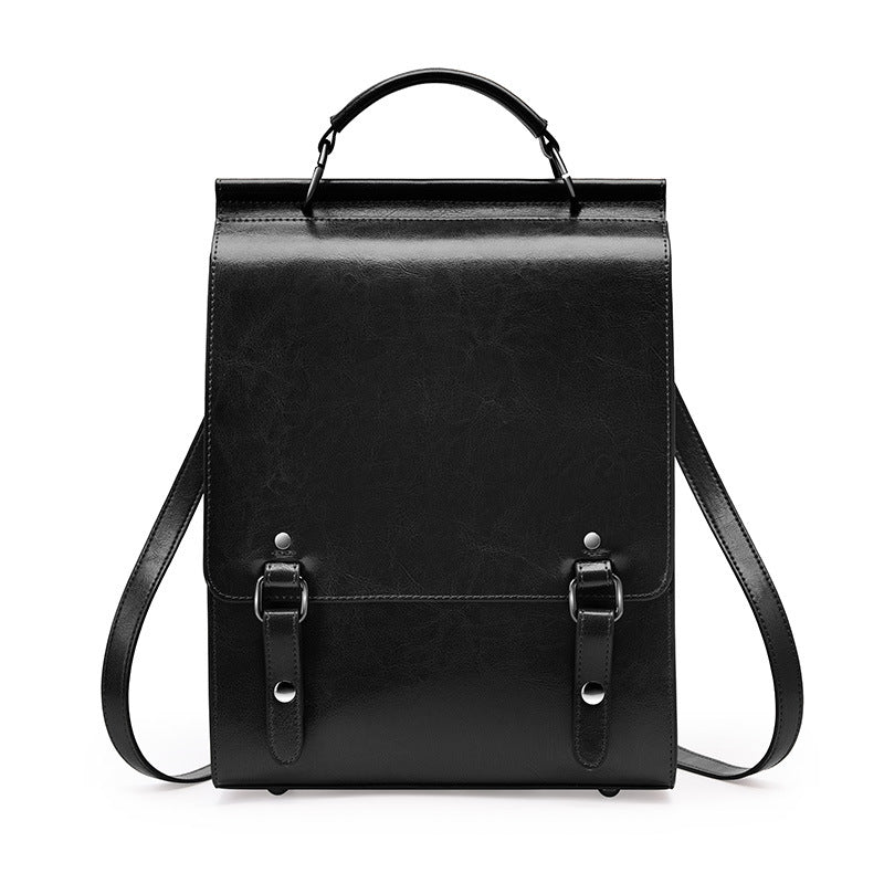 College Style Leather Female Retro Computer Backpacks