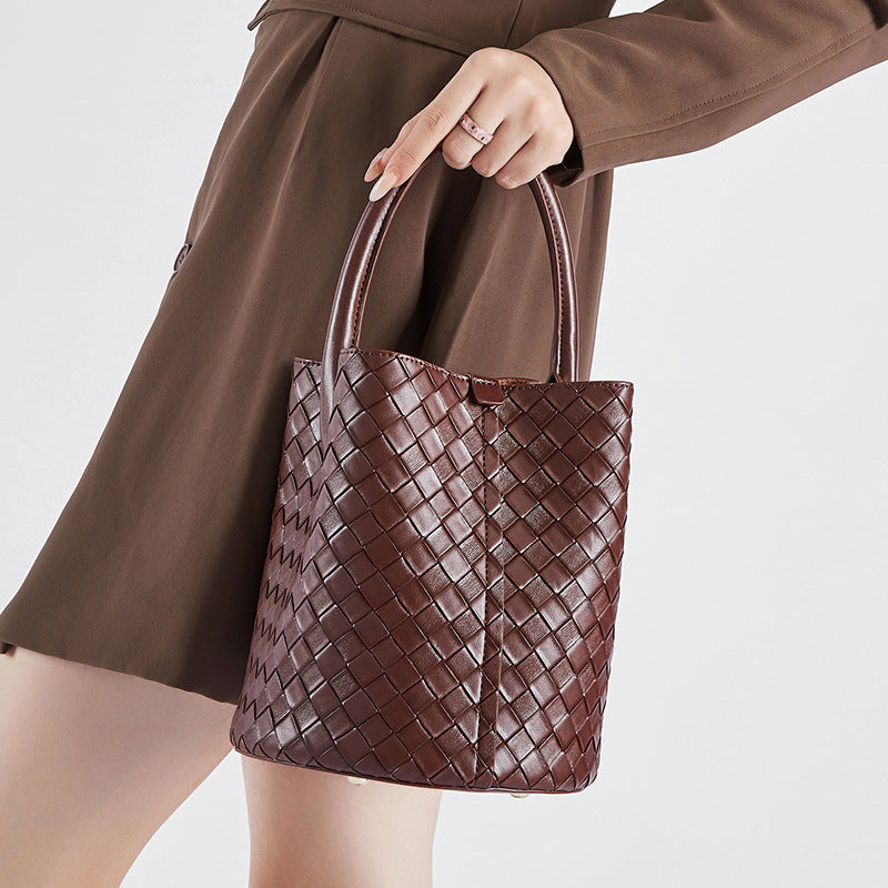 Women's Unique High-grade Genuine Leather Weaving Crossbody Bags