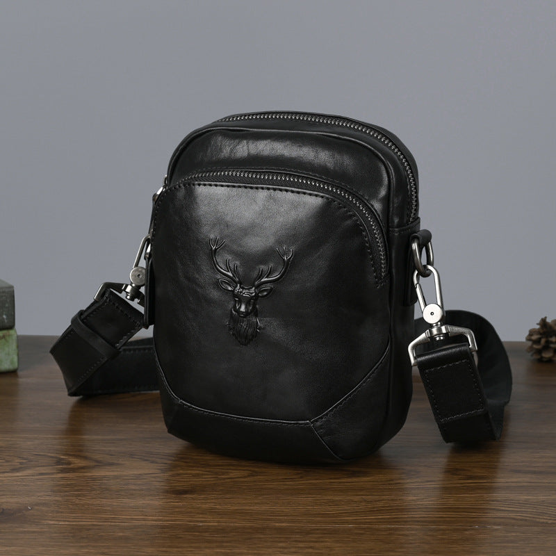 Men's Layer Tree Height Vegetable Tanning Leather Men's Chest Bags