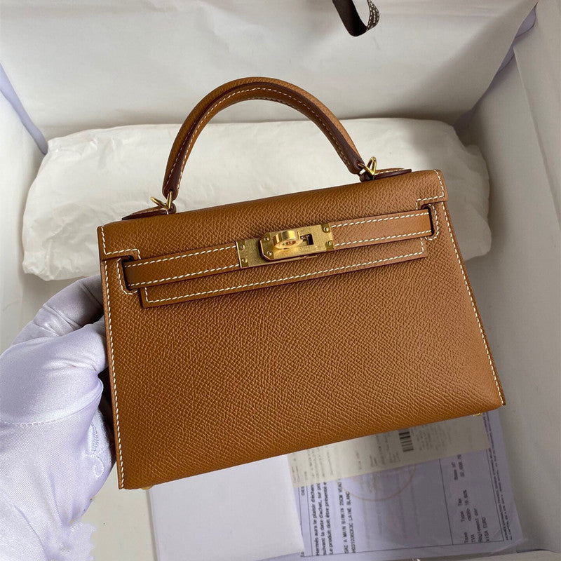 Women's Second Generation Cow Leather Fashion Kelly Shoulder Bags