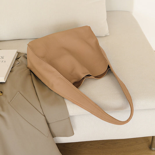 Women's Leather Idle Style Large Capacity Totes Tote Bags