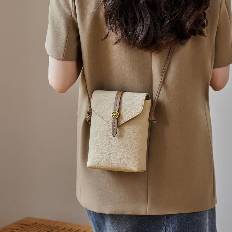 Women's Graceful Leather Mini Clothes Mobile Bags