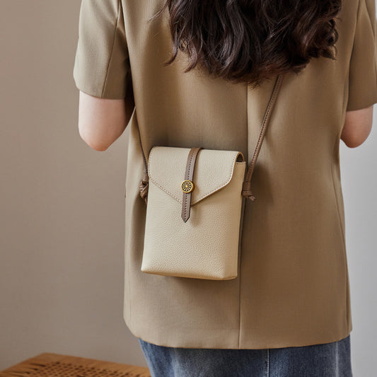 Women's Graceful Leather Mini Clothes Mobile Bags