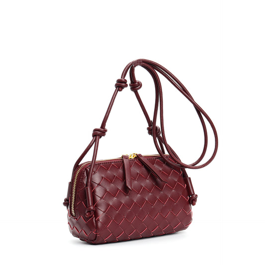 French Style Woven High Quality Leather Shoulder Bags