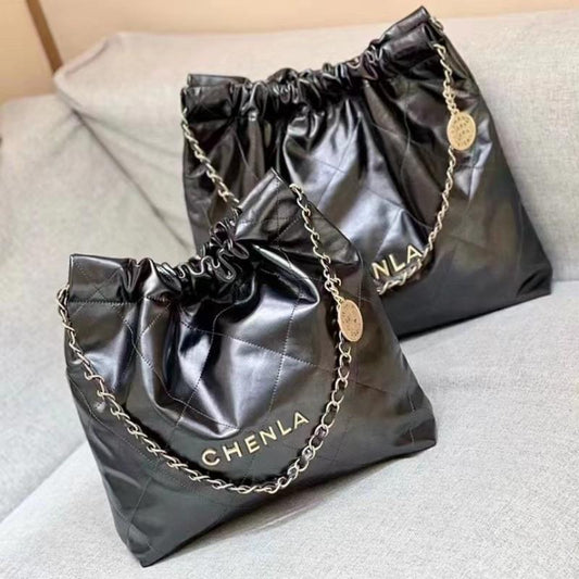 Women's Rhombus Gold Chain Underarm Garbage Large Shoulder Bags